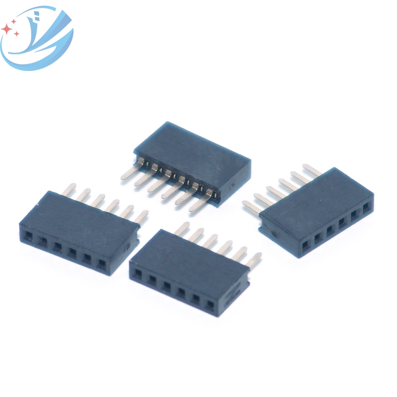 2.0 পিচ ফিমেল পিন হেডার একক সারি 6পিন সোজা
